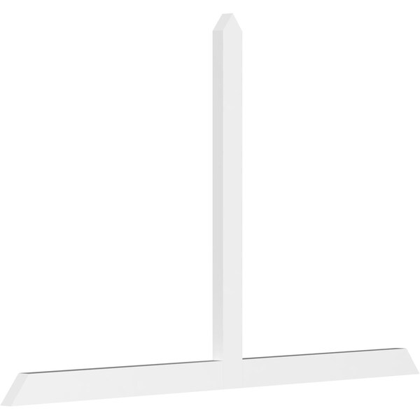 Ekena Millwork Portland Architectural Grade PVC Gable Bracket, 84"W x 52 1/2"H x 2"D x 4"F, 15/12 Pitch GBP084X53X0204POR00 - main